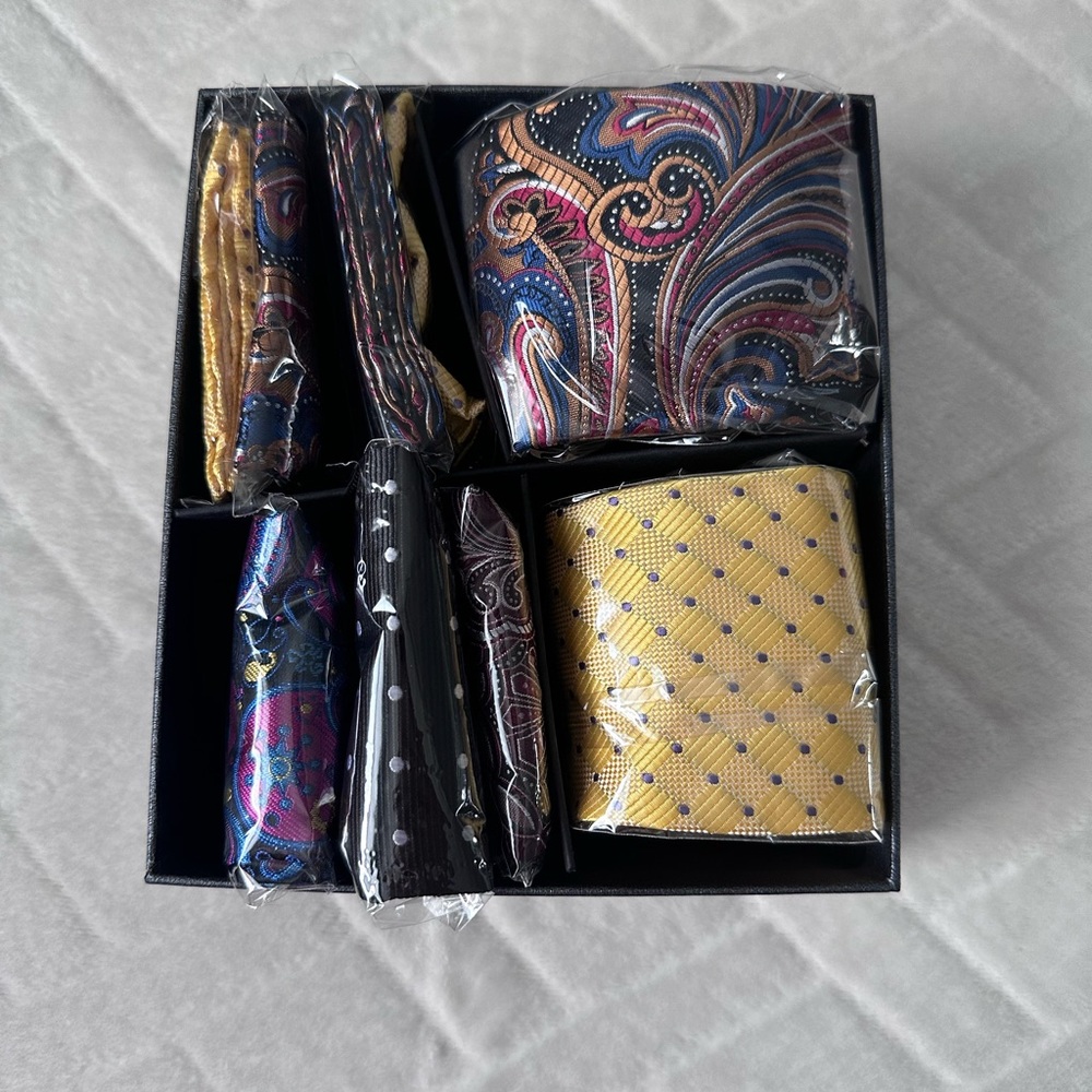 Ties and matching handkerchief
